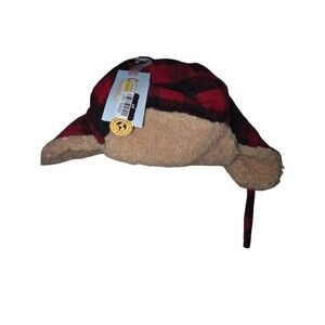 10 for $25!!!NEW!!! Cat & Jack Red and Black Plaid Trapper Hat Boys 12-24 Months